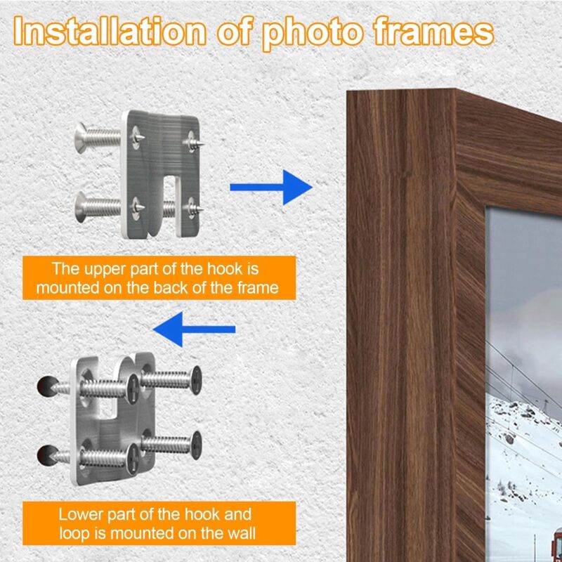 6 Staffe A Incasso Per Mobili - Connettori Nascosti In Acciaio Inox Per Quadri, Specchi E Mensole - Foto 8