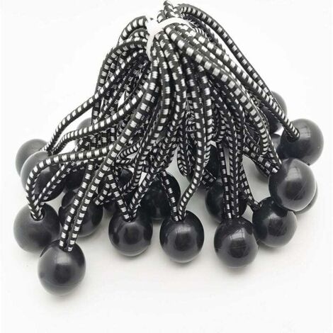 Unitec 10363 10 Elastici Con Sfera Per Tende E Teloni - Fissaggio Teloni Da Rimorchio E Striscioni