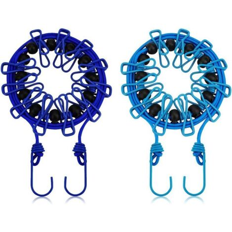 Stendibiancheria Portatile 10 Metri | Con 10 Fibbie E 20 Mollette | Per Balcone, Viaggio E Campeggio - Foto 9