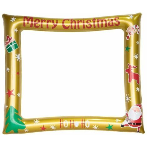 Cornice Gonfiabile Di Natale Con Oggetti Di Scena - Photo Booth Per Feste E Selfie