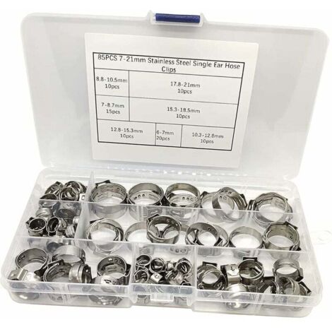 Glarks Set 40 Fascette Stringitubo In Acciaio Inox 304 Regolabili 8-38 Mm – Morsetti A Vite Per Tubi Acqua, Auto, Meccanica