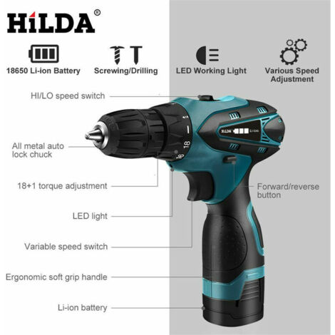 Avvitatore Elettrico HERZO 300W - 20+1 Regolazioni Coppia, Mandrino 10mm, Cavo 4m Per Forare E Avvitare - Foto 3