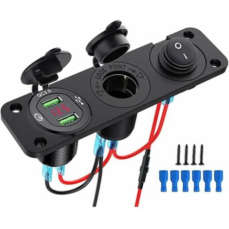 Ring Automotive RMS2 Presa Accendisigari Doppia Con Tester