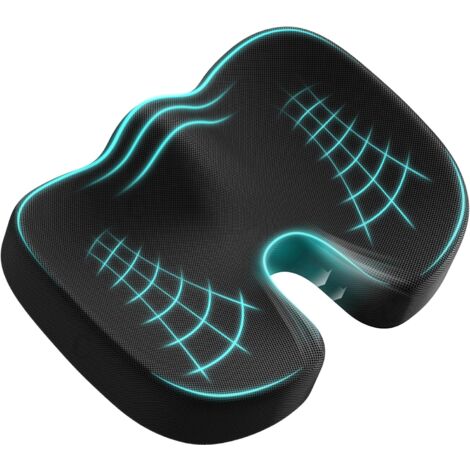 Cuscino A Cuneo In Memory Foam MargGona Per Auto E Ufficio: Addio Dolore Sciatica! Antiscivolo E Traspirante.