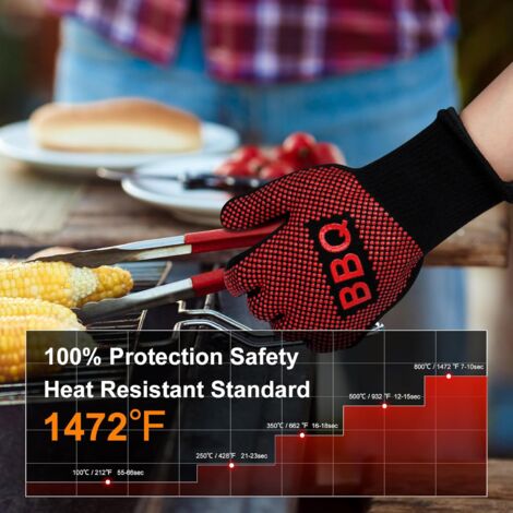 Guanti Da Forno Resistenti Al Calore 800°C - Antiscivolo, Per Barbecue, Griglia, Forno - Foto 6