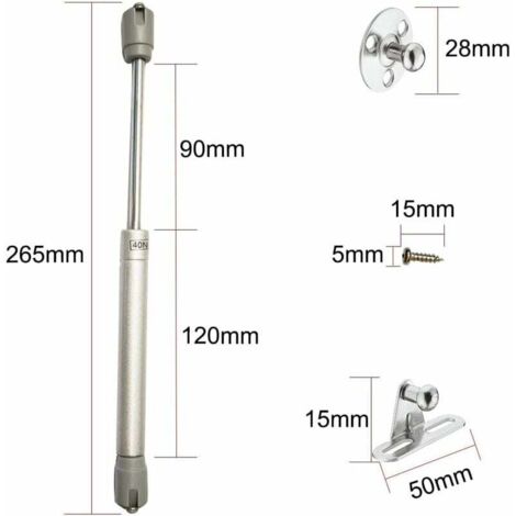 Besttoolifes Gasdruckfedern 290mm - Für Schranktüren 100N