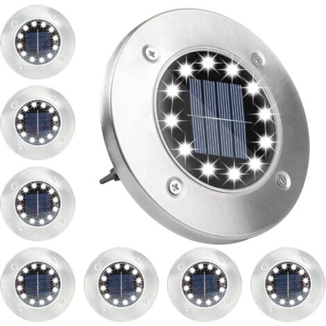 Outdoor Solar Licht Lampe 12LED Garten Boden Licht Kalte Weiße