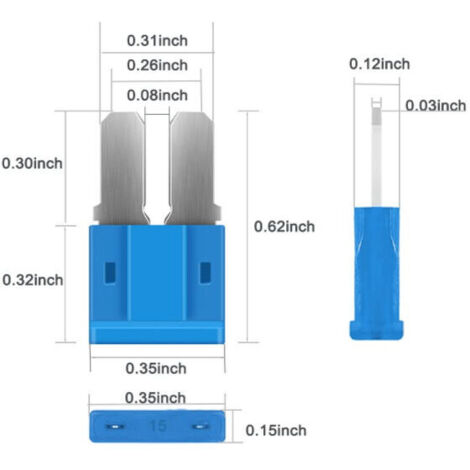 30 Micro3 Flachsicherungen Set – 5A, 10A, 15A, 20A, 25A, 30A, Für Auto, Van & Fahrrad, 32V DC