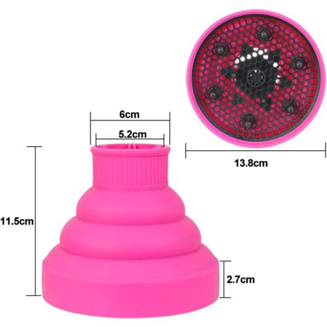 Universal Haartrockner Diffusor – Für Lockiges & Gewelltes Haar, Wasserdicht, Hitzebeständig Bis 260°C, Schwarz