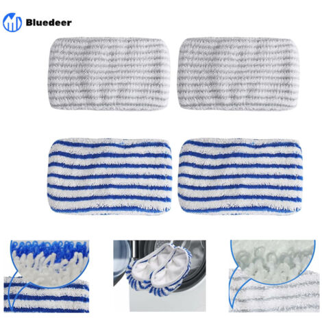 Lingettes Microfibre Lavables Pour Rowenta Clean & Steam – Lot De 4, Compatible ZR850002, RY7xxx, RY8xxx