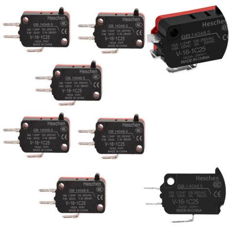 Microinterruttore V-165-1C25 - SPDT, Leva A Rullo, 16A 250VAC, 5 Pezzi - Foto 2