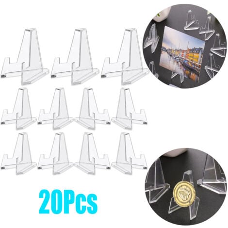 LuminaryLair 25x Acryl Kartenständer 5,3x5,5x4cm - Transparente Display Halterungen