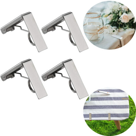 UYXiNONE Tischdeckenklammern Edelstahl 10 Stück - Stabile Tischdeckenhalter Für Feste & Events