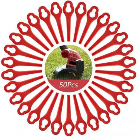 HDUNGM Rasentrimmer Klingen 80 Stück - 8,3cm Kunststoff Klingen Für Rasenmäher