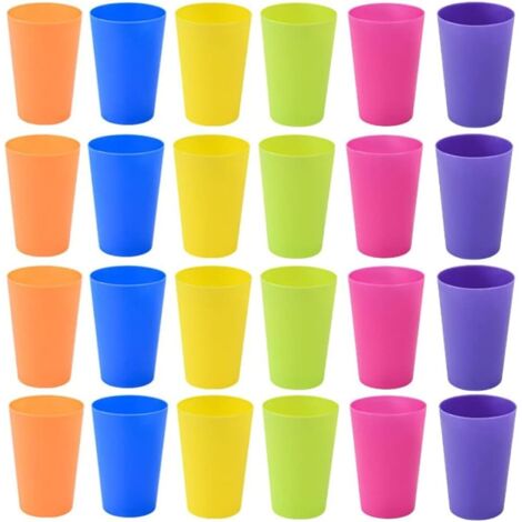 Manna Farbwechsel-Becher Set Für Kinder – 24-teilig, 340 Ml, Wiederverwendbar Mit Deckel & Strohhalmen – Lebendige Farben