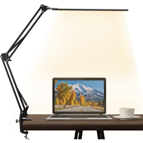 ZAPLIT 15W LED Schreibtischlampe Mit USB | Dimmbar, 3 Farbtemperaturen, Schwanenhals