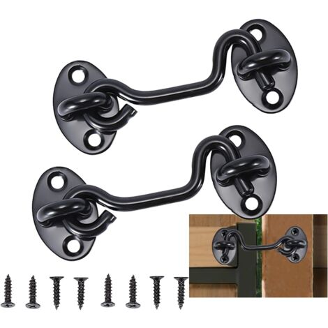 Sturmhaken Edelstahl Set - 2 Stück Für Türen & Fenster (20cm/8 Zoll)