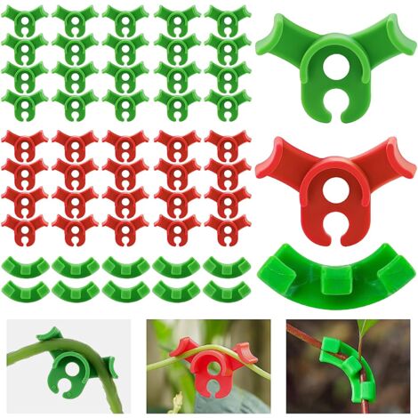 Produktbild von TAIZER Pflanzenbieger-Clips – 120 Stück, Aus Kunststoff, Für Äste & Stängel, 90° & Verstellbar