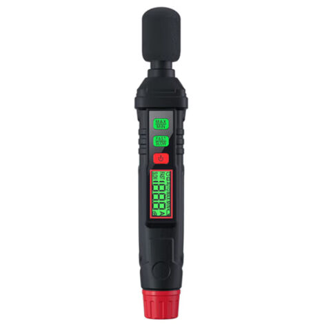 DELIXI Professionelles Schallpegelmessgerät - Präzises Digitales Dezibel-Meter (30-130dB) mit LCD-Backlight, A-bewerteter Messung für Arbeitsplatz, Industrie und Wohnbereich (1/5)