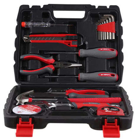 DELIXI 15-teiliges Werkzeug-Set Profi-Qualität – Komplett-Set für Elektriker, Heimwerker & Holzarbeiten  Inkl. Hammer, Zangen, Schraubendreher & Aufbewahrungstasche  Ideal für Haushalt & Werkstatt (1/5)