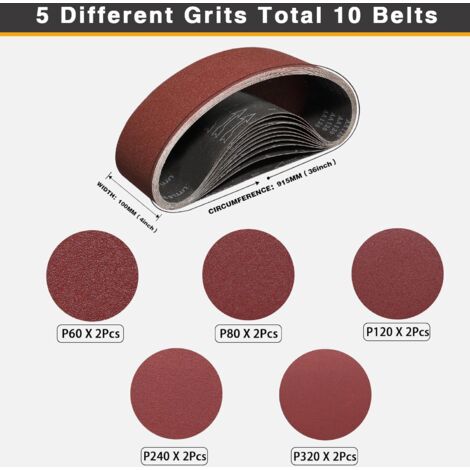 5 Schleifbänder 100 X 915 Mm K60 – MaKu7, Normal Produktbild-Vorschau 5