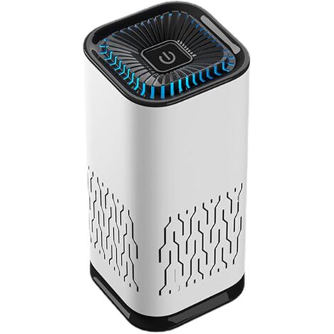 Mini Luftreiniger, Entfeuchter Rauchluftfilter für tragbare Heimionisierer mit HEPA-Filter USB Anschluss 5 V Aktivkohle Erfrischer Rauch für Auto, Büro, Tischplatte (1/5)