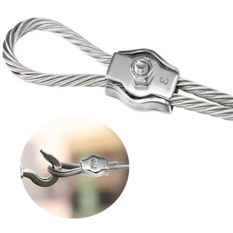 Produktbild von UCFBWO Drahtseilklemme 6 Mm – 30 Stück, 304 Edelstahl, U-Bolzen, Rostfrei, Für Kabel, Seile & Wäscheleinen
