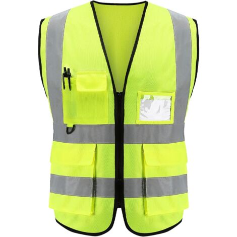 GOGO Sicherheitsweste – Reflektierend, Mit 9 Taschen, In Verschiedenen Größen (M-3XL)