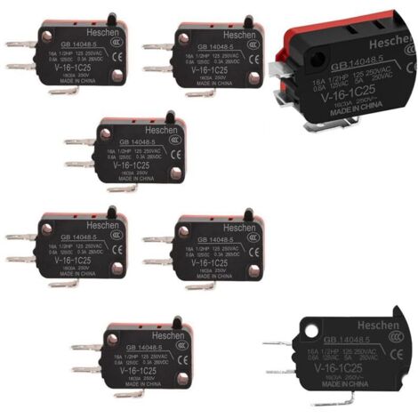 5 Stück V-15-2C26-K Mikroschalter – 2-polig, Normal Geschlossen, Vergoldete Kontakte, Ohne Hebel – Ideal Für Elektronik & Geräte