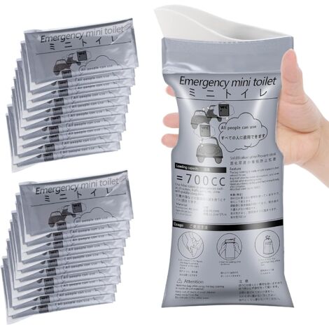 Emergency Portable Urine Bag, 20 Pack Travel Urinal Bag, Unisex Urinal Bag, Disposable Urine Bag Suitable for Camping, Travel, Traffic Jams, Pregnant Women, Children, Patients (1/5)
