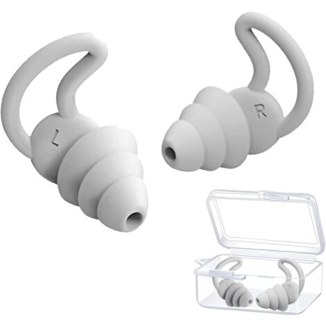 Silikon-Ohrstöpsel,Noise Cancelling Ohrstöpsel,Geräuschreduzierung Ohrstöpsel,Wiederverwendbarer Silikon Gehörschutz,Gehörschutzstöpsel 40dB zum Lärm Reduktion für Reisen,Schlafen,Lesen,Schwimmen (1/5)
