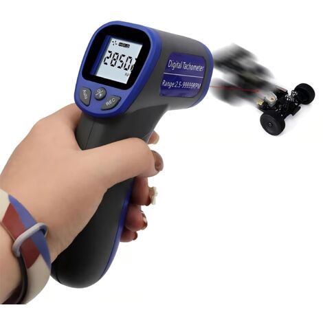 Professioneller Digitaler Tachometer Drehzahlmesser, Hand-Tachometer, Digitaler TachometerLCD Digital Laser Umdrehungsmesser Tachometer, für Datenaufzeichnung (1/5)