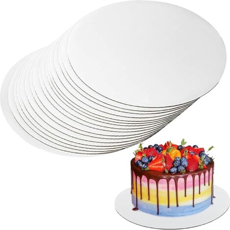 20 Stück Tortenunterlage Rund 30cm, Cake Board Weiß, Premium Tortenplatte Pappe für Kuchen und Torten (1/5)