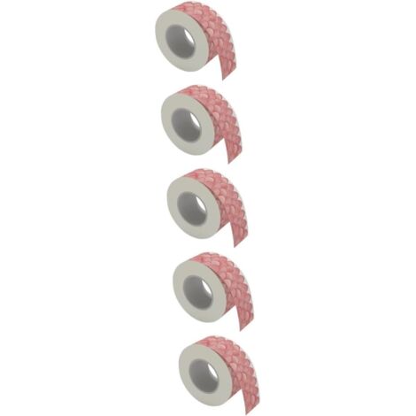 5 Rollen Ankündigungs-Grenzaufkleber halloween dekoration halloween decoration Pinnwand-Grenzen Bordürendekor mit Muster Dekorationen Tafelränder Whiteboard-Grenzen Rosa (1/5)