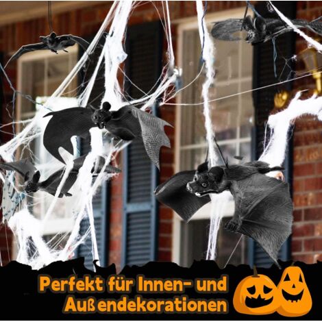 80-teiliges Set Halloween-Fledermaus-Aufkleber – 3D Wanddekoration Für Fenster, Wände & Party – In 4 Verschiedenen Größen