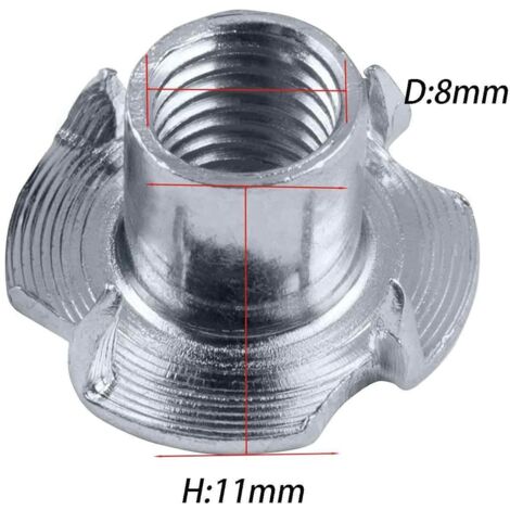 30 Stück Einschlagmuttern m8 x 11 mm Einschlagmutter Verzinkter