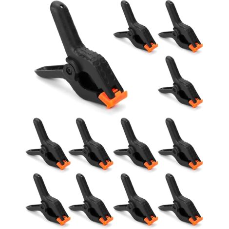 12 Stück Robuste Klemmzwingen, 4.5 Zoll 11.5cm Nylon Federzwinge für Holzbearbeitung, Abdeckplane, Fotos Studio (1/5)