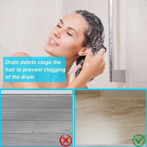 Filtro Per Scarico Doccia In Acciaio Inox - Cattura Capelli, Antiotstruzione, Per Vasca Da Bagno E Lavabo