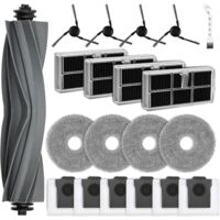 20 Stück Zubehörset für Dreame X40 Ultra Complete / X40 Master / L40 Ultra Staubsauger, Ersatzteile 1 Hauptbürste 6 Staubbeutel 4 Wischpads 4 Aktivkohlefilter 4 Seitenbürste 1 Reinigungszubehör Sonsti