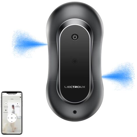Liectroux YW810 Fensterputzroboter, APP-Steuerung, Doppelwasserspray, KI-Pfad, Absturzsicherung, bürstenloser Motor, 5 JAHRE GARANTIE