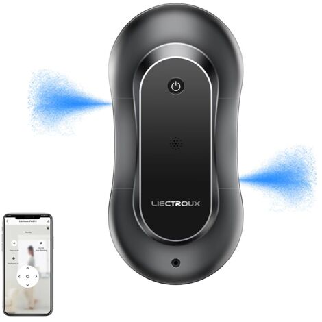 Liectroux YW810 Robot Limpiacristales, Control APP, Doble Pulverización de Agua, Ruta AI, Protección Contra Caídas, Motor Sin Escobillas, 5 AÑOS DE GARANTÍA
