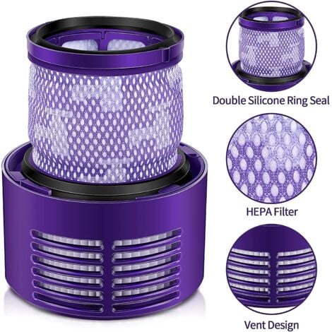 HYY AR Filtres pour Dyson V10 Sv12, Morpilot 2 filtres pour Dyson Cyclone V10 Sv12 Series V10 Absolute Animal Motorhead Total Clean, 2 pack Repl