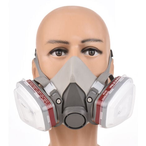 HYY AR Demi-masque respiratoire réutilisable 6200 avec lunettes pour peinture, vapeur organique, soudage, polissage, travail du bois