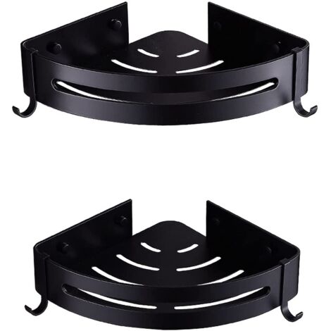 Mensola Doccia Autoadesiva Nero - Acciaio Inox | Senza Foratura | Porta Sapone, Shampoo E Accessori - Foto 2