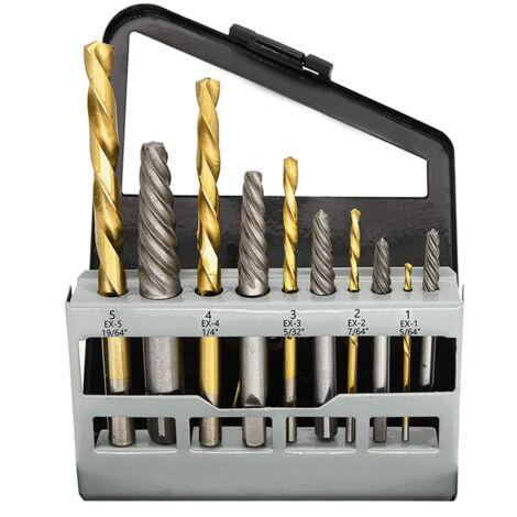 Set Punte Svasatore Legno 8 Pezzi - Punte Pilota 3in1 Per Fori Viti #4-#14 Con Gambo Esagonale