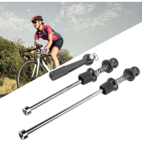 Set Assi A Sgancio Rapido Per Bici - Leva Di Sicurezza, Materiale Alluminio 6061 T6 E Acciaio Cr-Mo - Foto 4