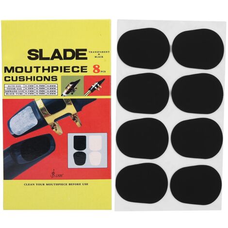 32 Boccagli In Silicone Per Sassofono E Clarinetto - Cuscinetti Morbidi Spessore 0,8 Mm (Nero)