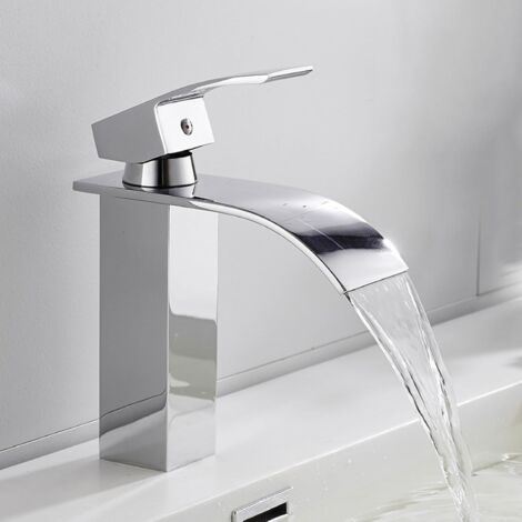 Rubinetto Cascata Bagno Rubinetto Lavabo A Cascata Con Beccuccio Girevole 360° - Cromato, Monocomando Per Acqua Fredda/Calda | Design Moderno Bidet Bagno - Foto 6