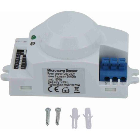 Sensore Microonde 360 Gradi | Rilevatore Movimento 220V-240V | Regolabile Fino A 8m | Per Luci Automatiche - Foto 2