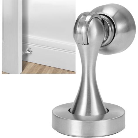 Fermaporta Da Muro H&S In Acciaio Inox - Confezione Da 2 Pezzi Con Protezione Gomma, Per Interni Ed Esterni - Foto 3